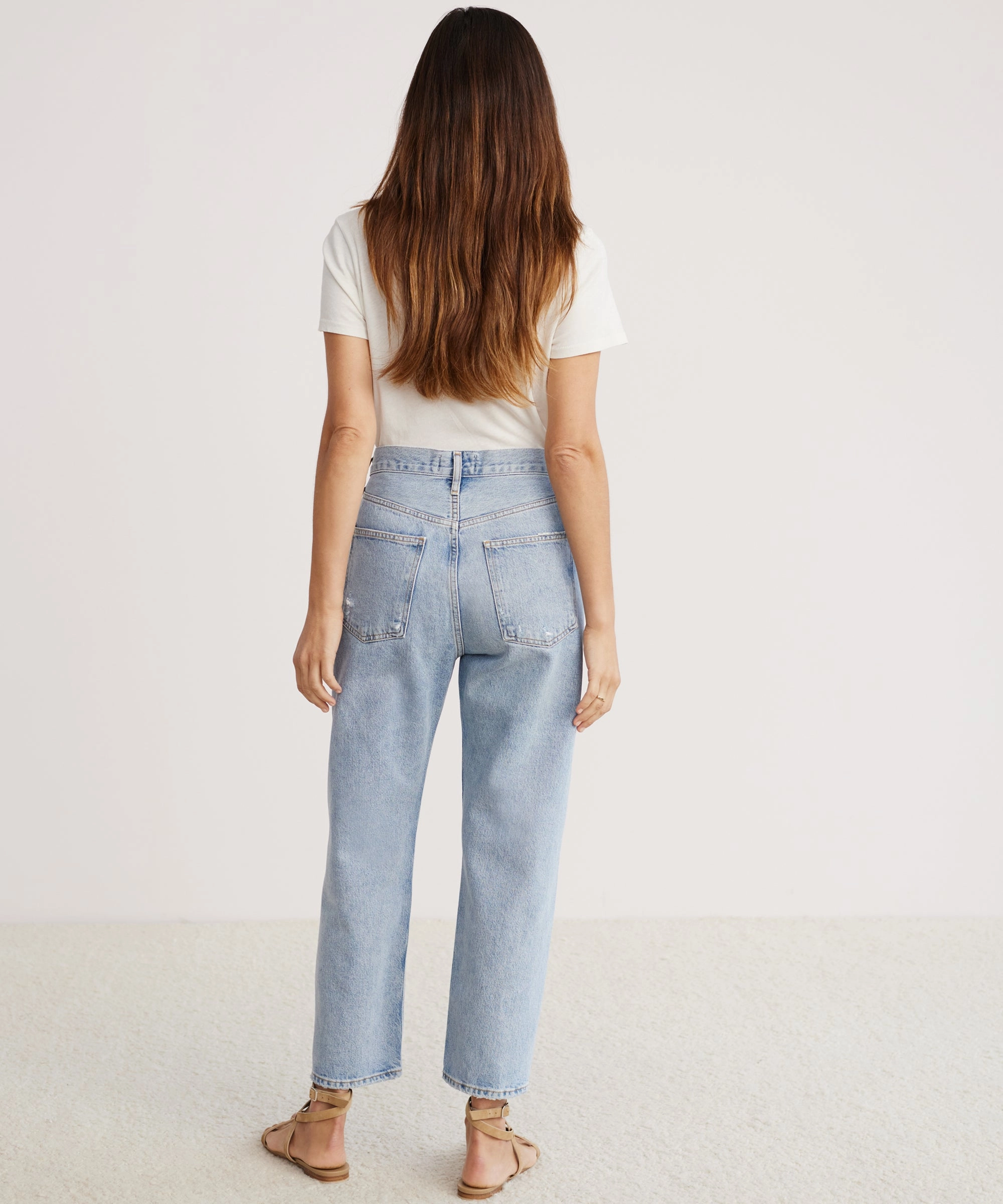 TearResistant FlexibleKnit 90's Crop Jean