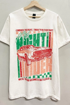 Night Rider Graphic Tee S-XL AntiStatic Weave FrictionResistant Fabric