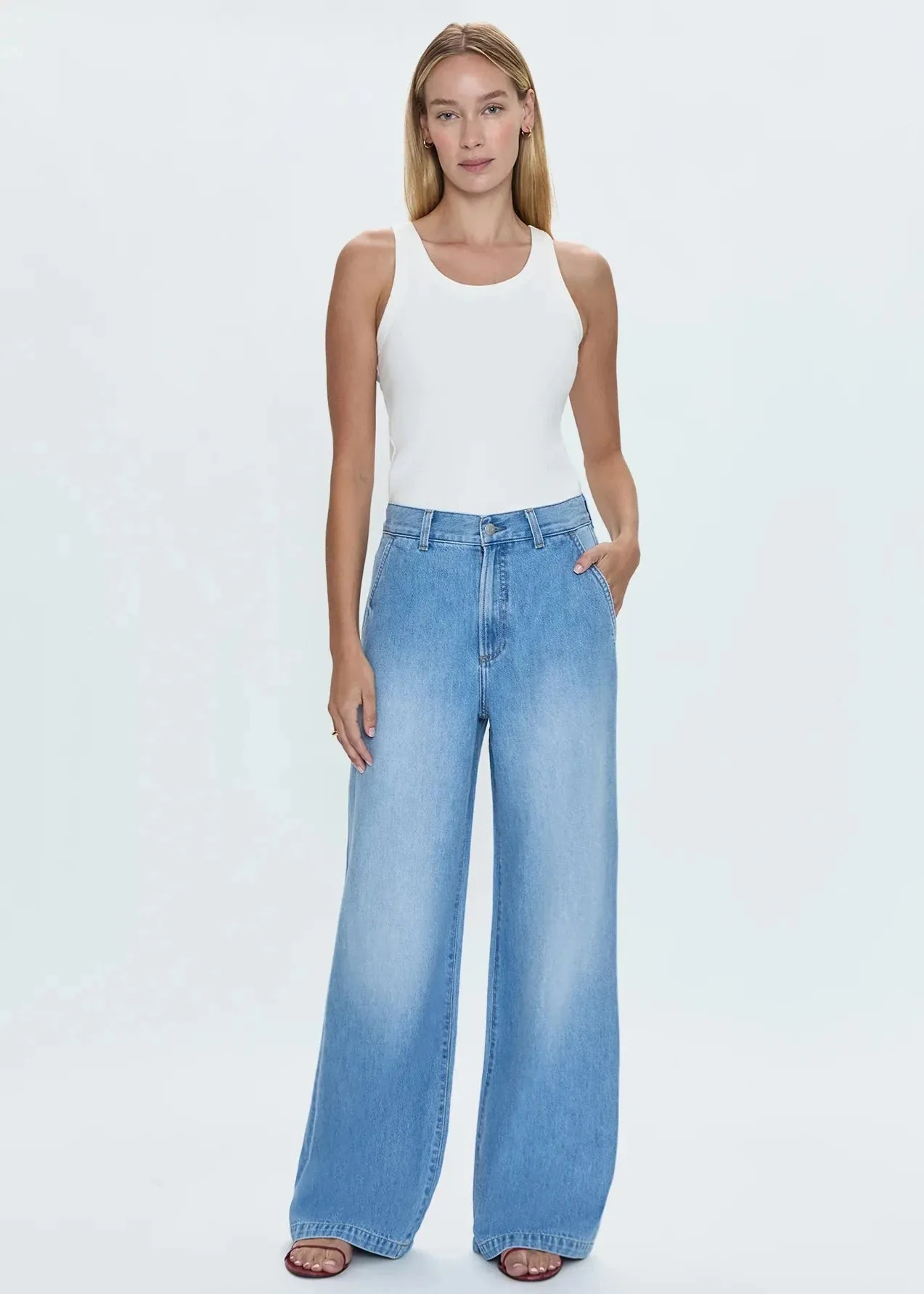 Lifestyle Choice Everyday Fashion Pistola Dalia High Rise Wide Jeans - Palo Alto