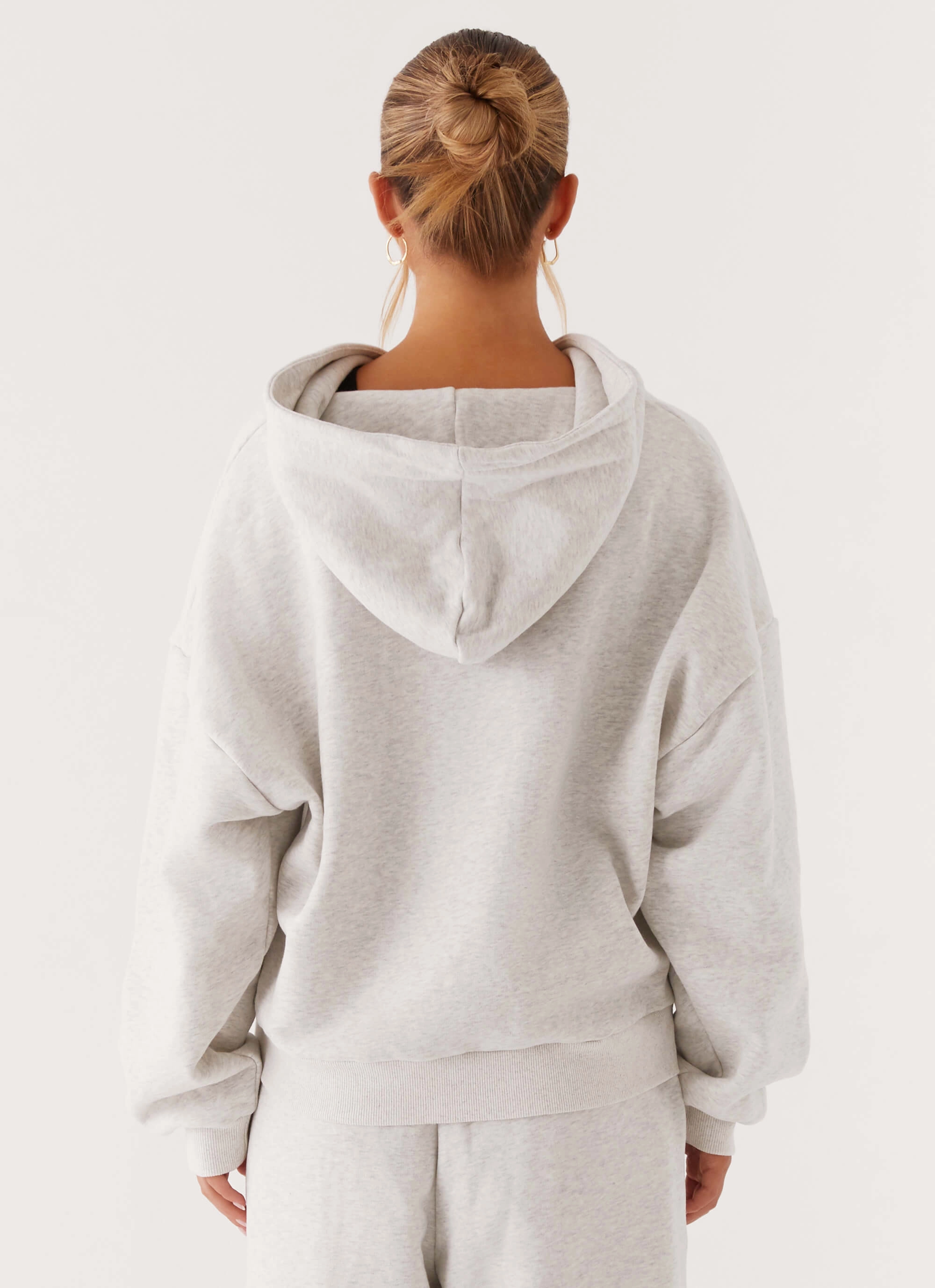 Winter Days Signature Double Zip Up Hoodie - Grey