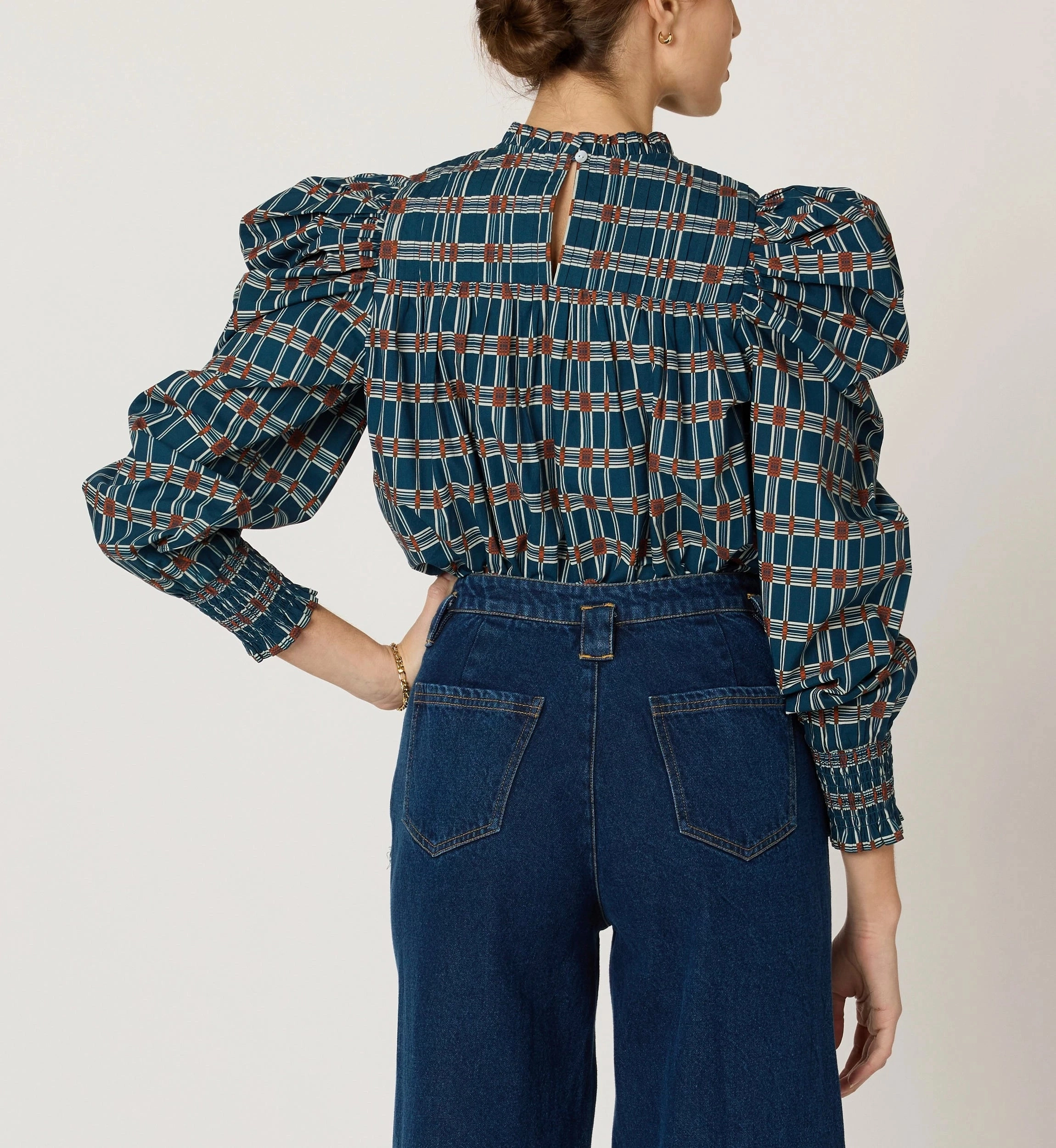 Irina Blouse | Santo Stripe Stretch Comfort Reflective Detailing