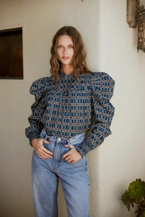 Eco Conscious Dye Process Irina Blouse | Santo Stripe