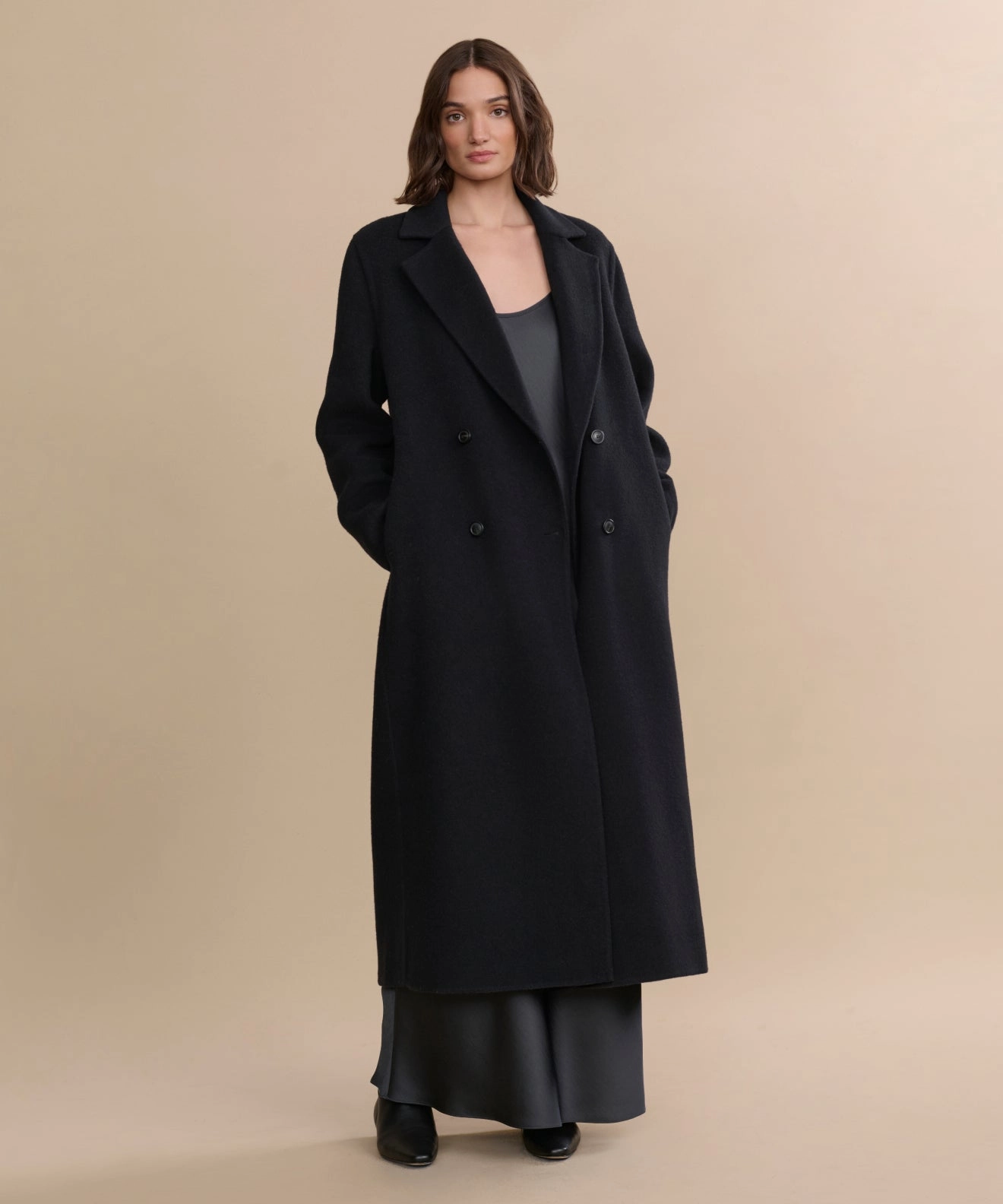 Stretch Knit Fabric Anti Static Treatment Olivia Coat