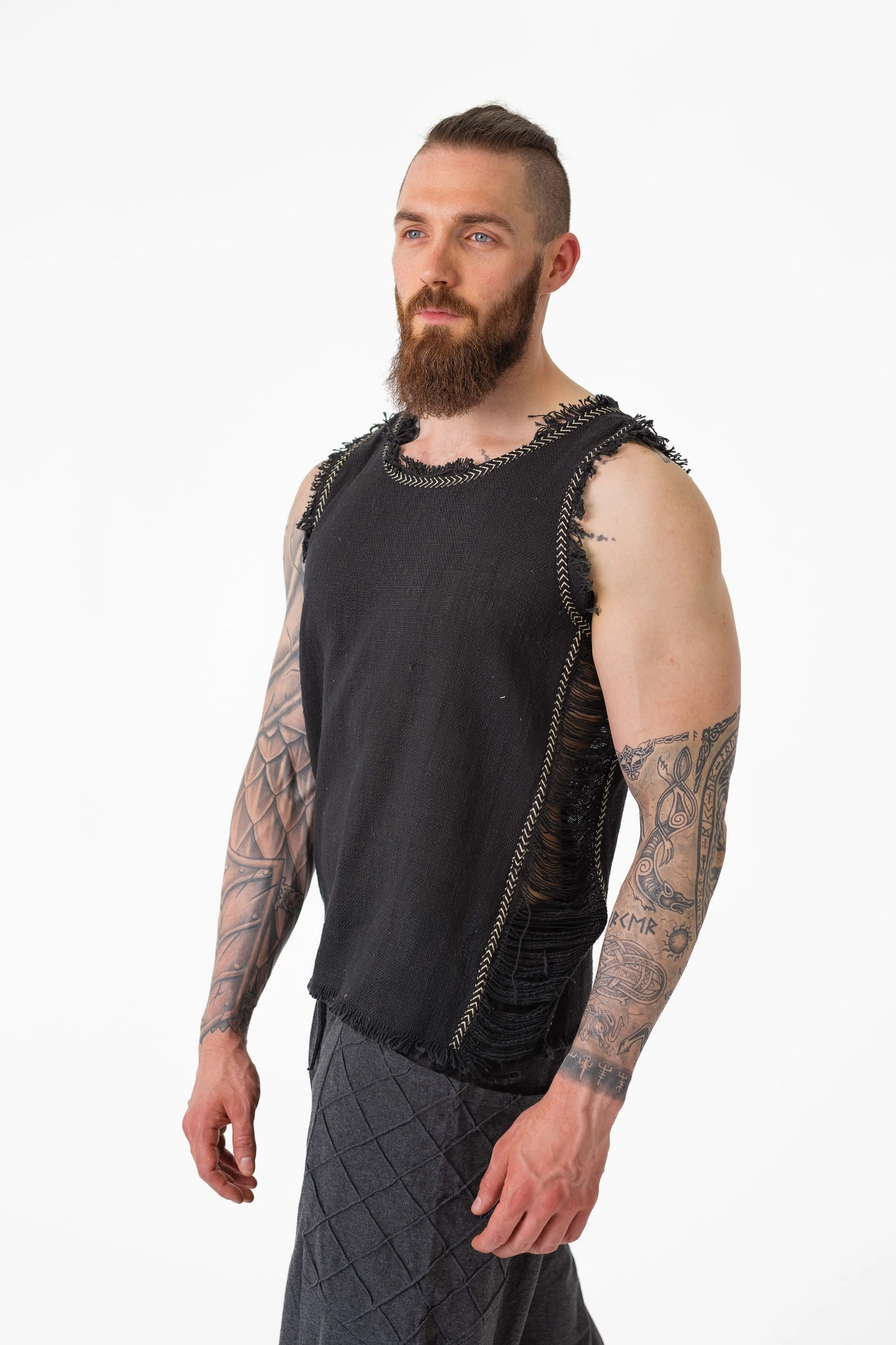 FadeResistant Dye V-neck Blouse Desert Tank