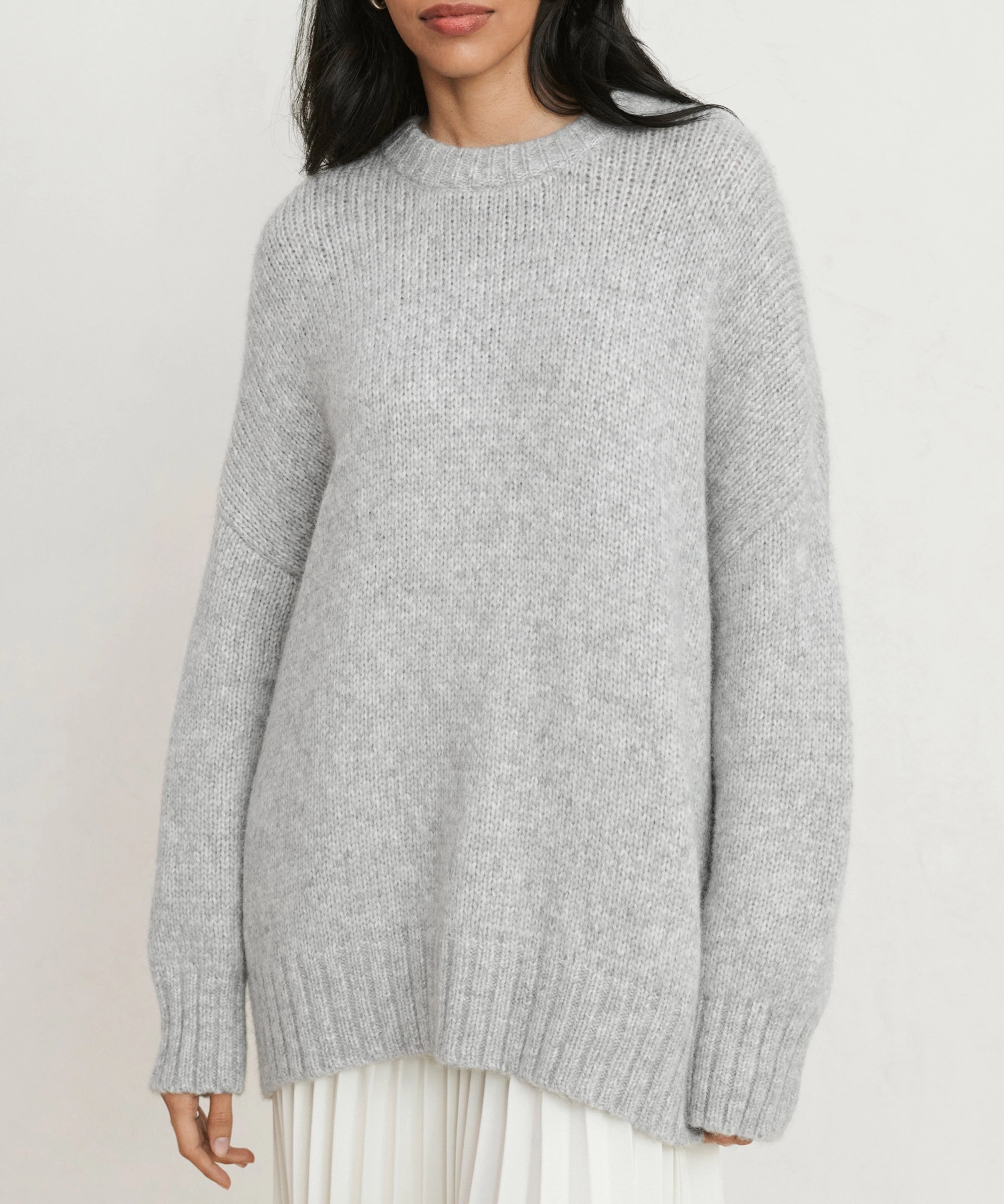 EcoFriendlyTexture DurableWeave Alpaca Cocoon Crewneck