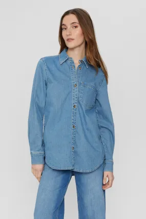 Eco Friendly Dye NUAMBER NEW SHIRT - Light Blue Denim