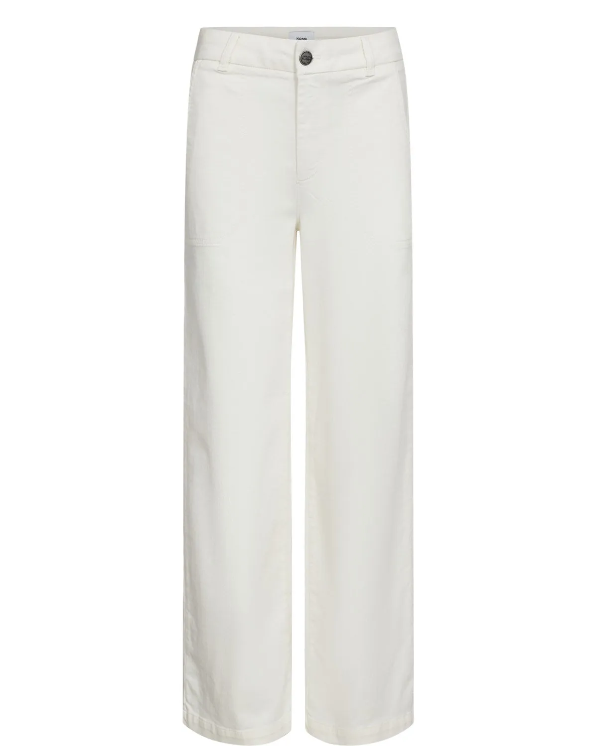 NUAMBER POCKET LONG - Cloud Dancer Effortless Layer