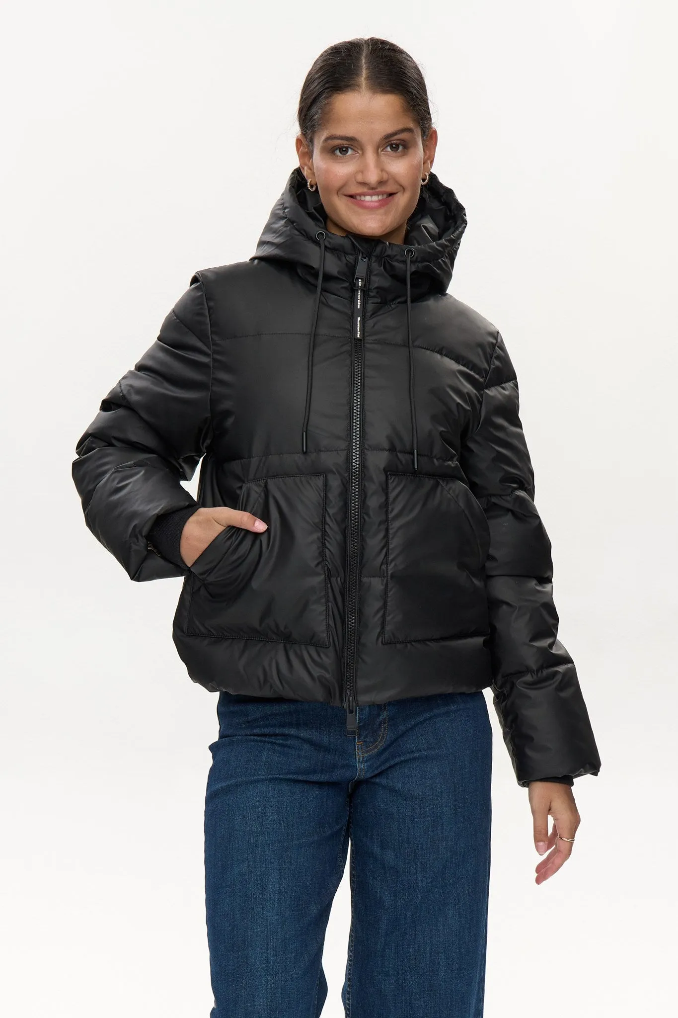 NUBIRRA SHORT JACKET - Caviar Non Irritating Collar