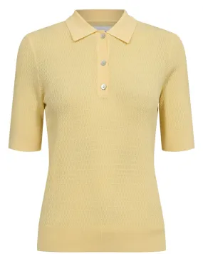 Friction Reducing Finish Contrast Stitch Detailing NUCILIA POLO - Golden Haze