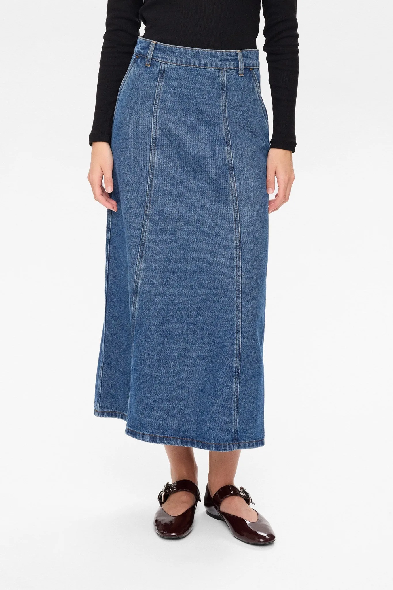 NUCUBA SKIRT - Classic Blue Denim Soft Finish