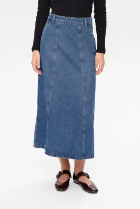 Relaxed Comfort Look Perfect Silhouette NUCUBA SKIRT - Classic Blue Denim