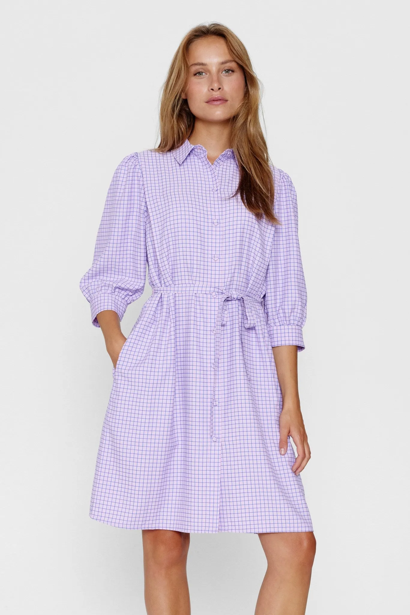 NUDERYA DRESS - Begonia Pink Satin-Edge Flowing Design