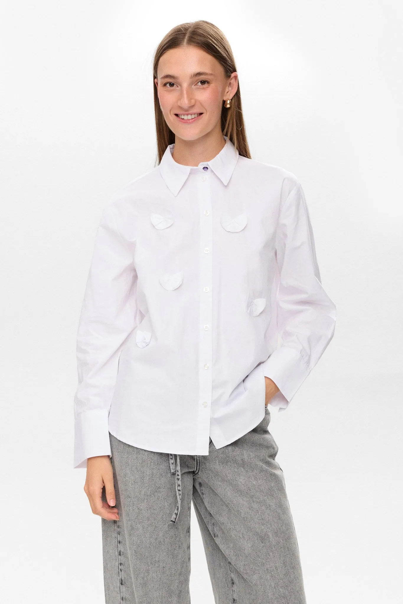 TemperatureRegulating Material AntiPill Surface NUFANI SHIRT - Bright White