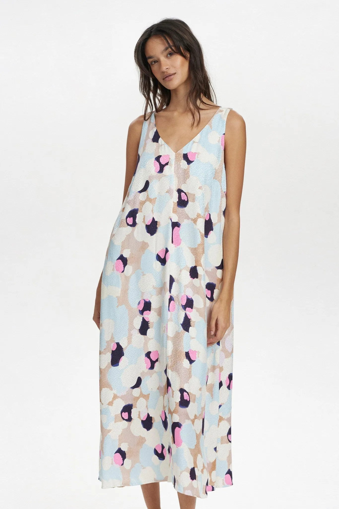 Front-Zip Relax Layers NUGRACIE DRESS - Cerulean