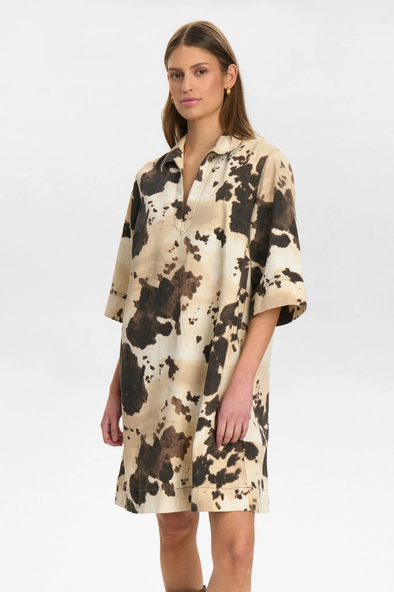 NUIVY DRESS - Grey Morn Perfect Design Classic wrap dress