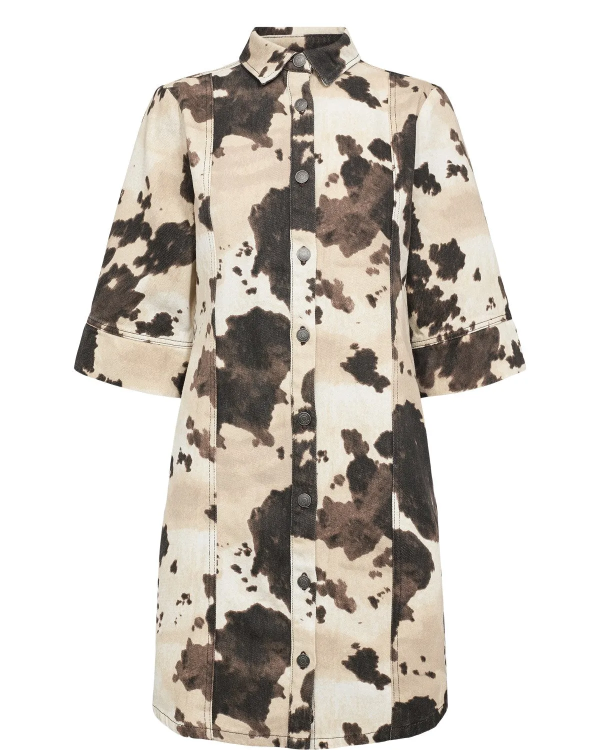 Dress-Up Style Comfy Flex NUIVY SHIRT DRESS - Gray Morn