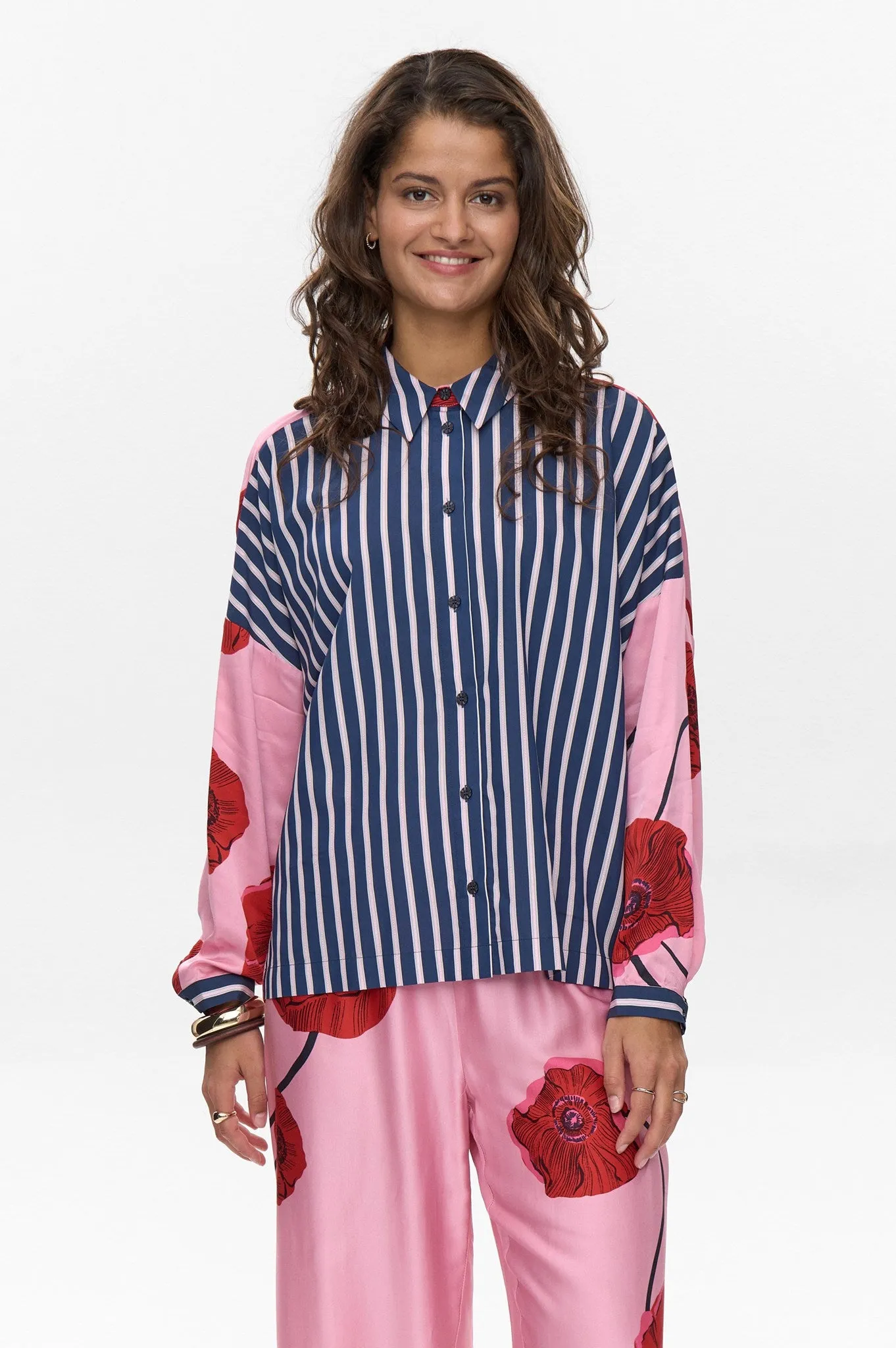 AntiPillTreatment Layered Hemline NUJOELLE SHIRT - Orchid Smoke