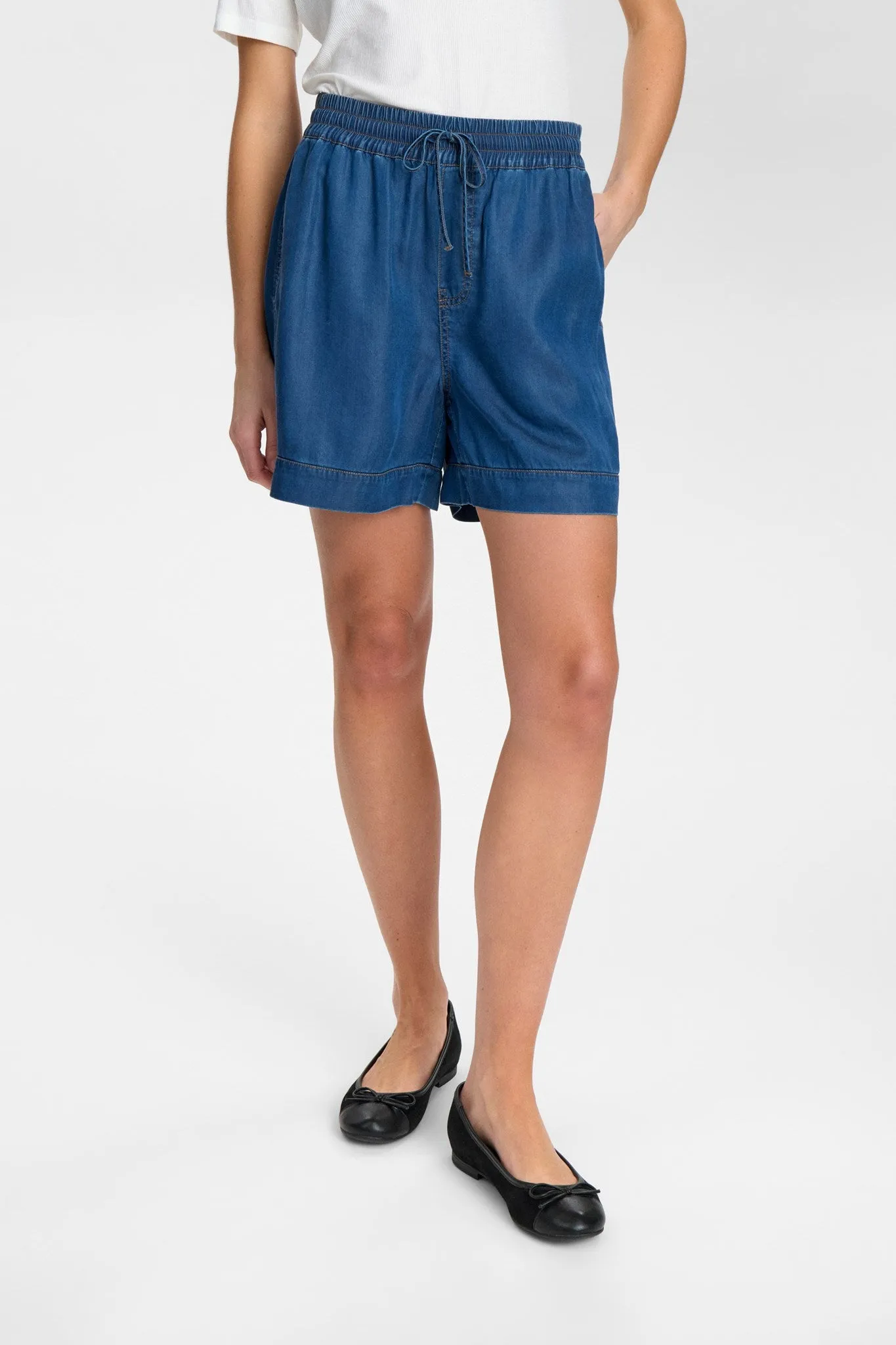 NUMIAMI SHORTS - Medium Blue Denim Essential Wearable Quick Flex