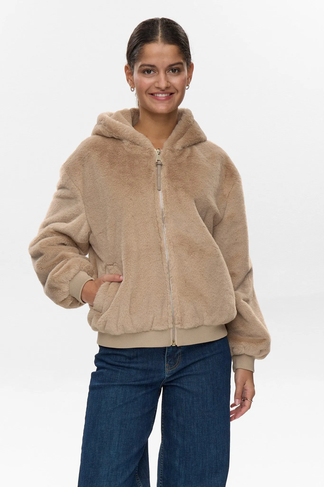 Flex Fit Fabric FadeResistant Print NUMOURIS JACKET  - Taupe Gray