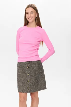 Basic Wardrobe NURILEY LS TEE - Fuchsia Pink