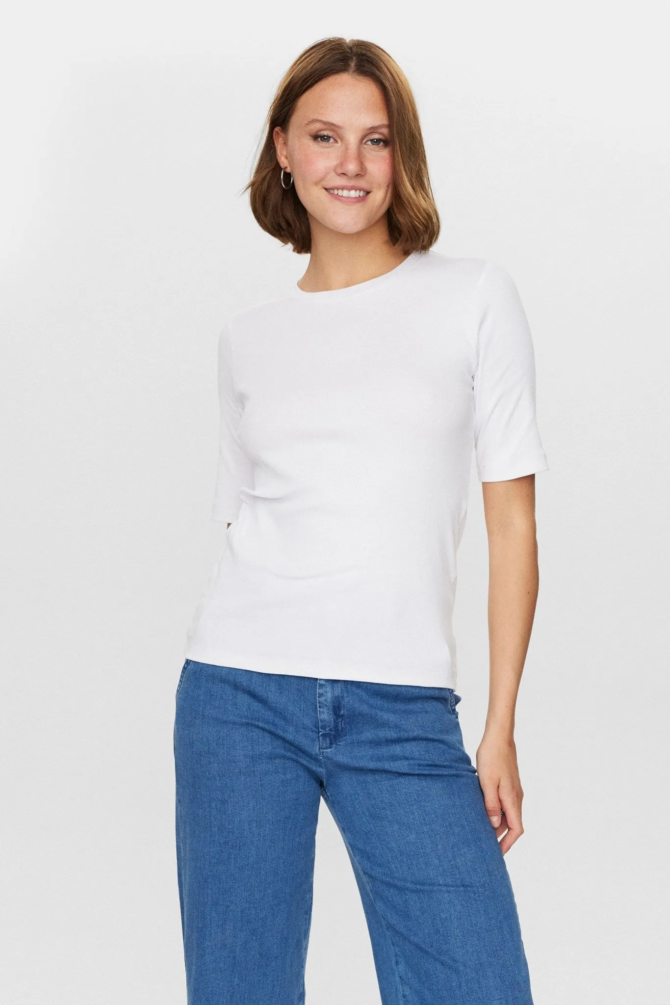 Daily Wear Overlock Edging NURILEY TEE - Bright White