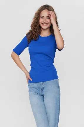 NURILEY TEE - Clematis Blue FlatlockSeamTechnique