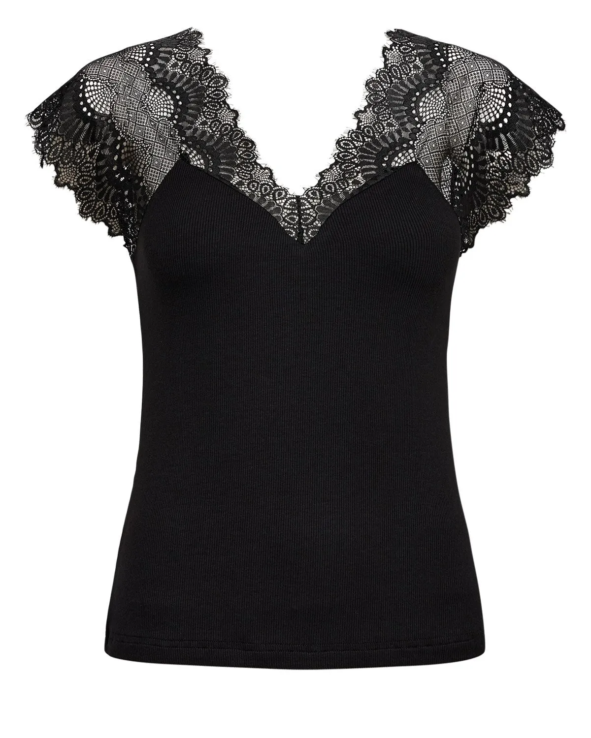 NUSIRRI TOP - Caviar Mesh Panel Details StretchFabric