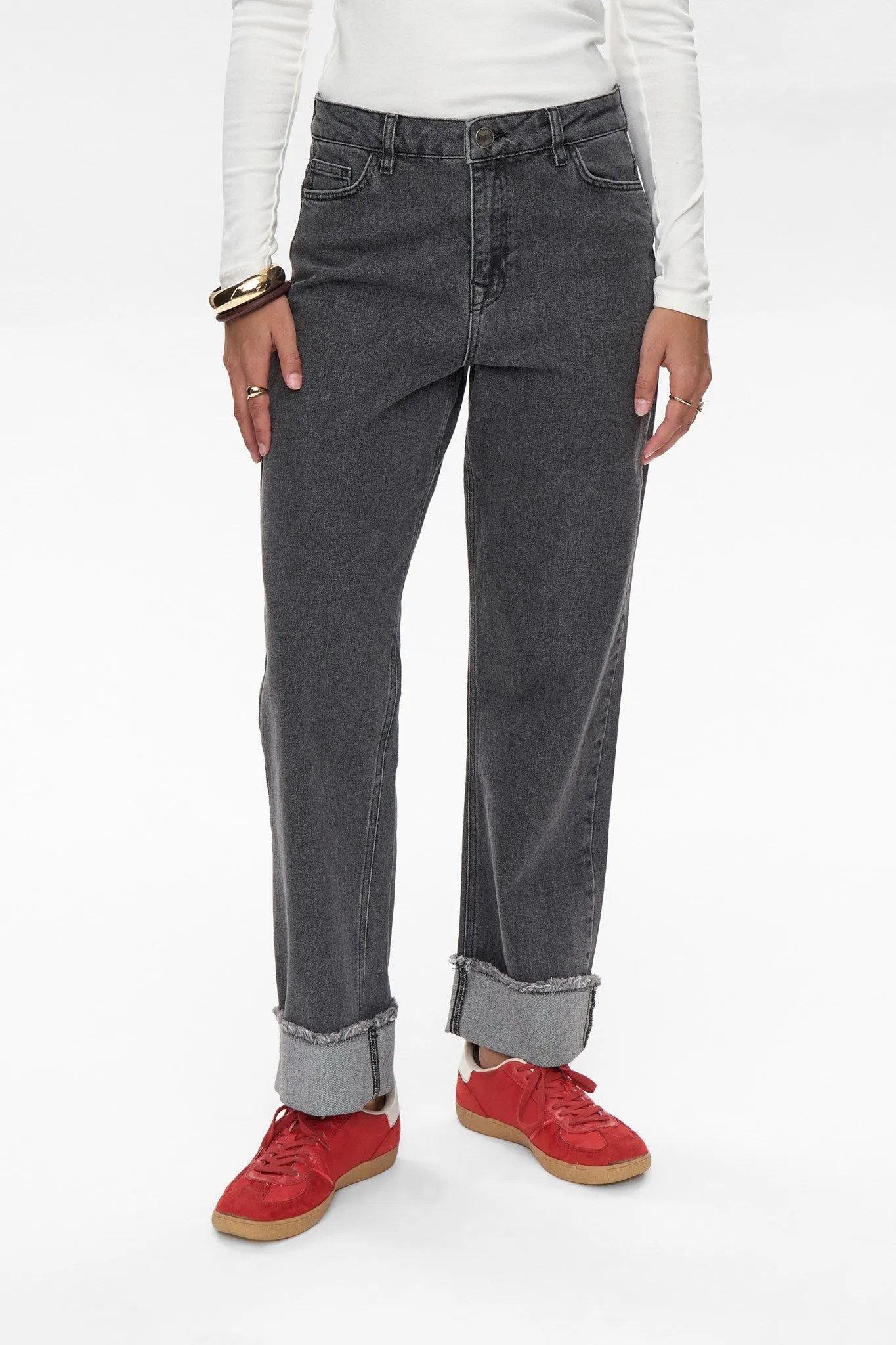 NUTORONTO JEANS - DARK GREY - Dark Grey Denim Casual Staple