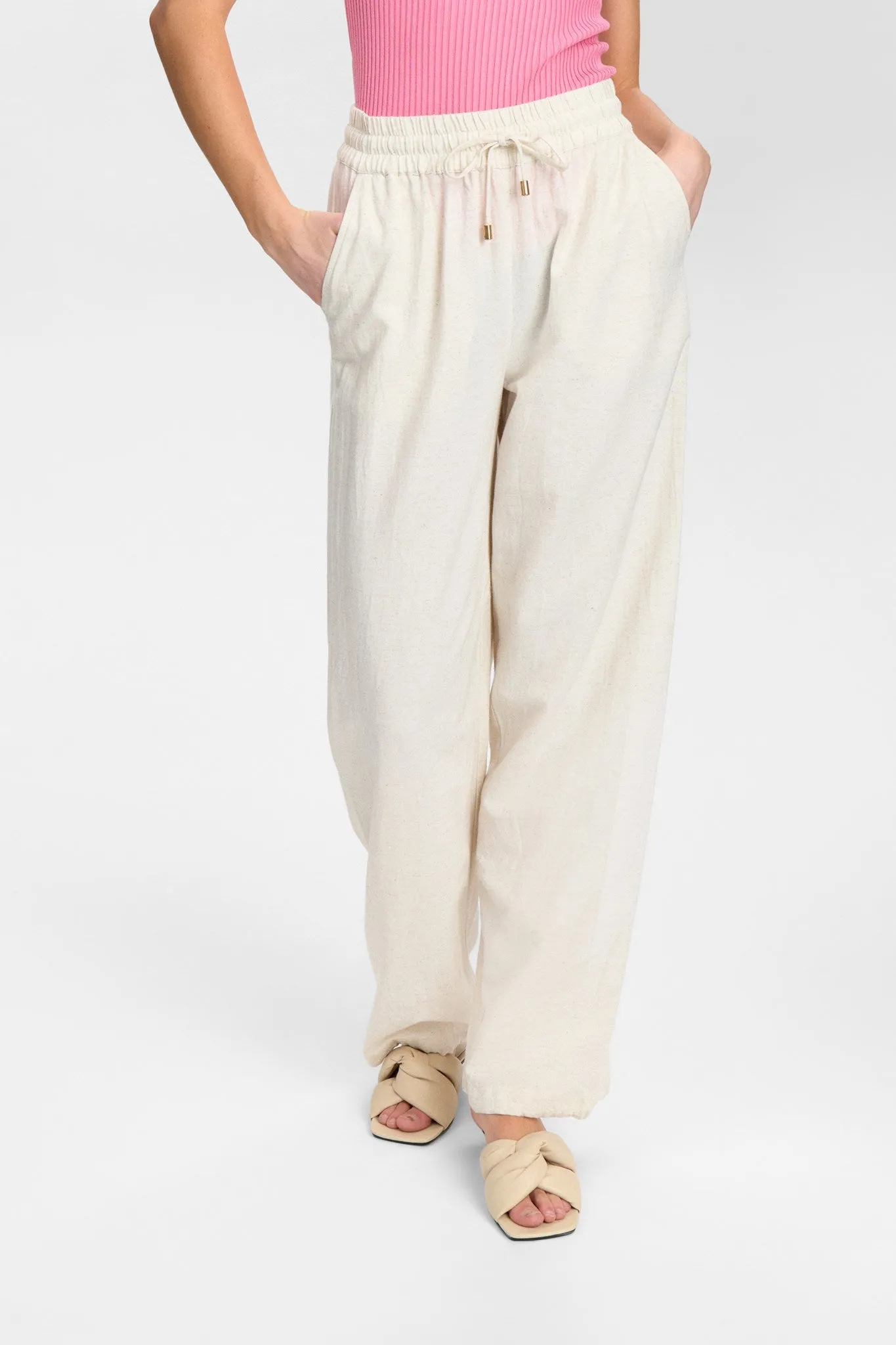 Stretchable Design LowProfileStitching NUTUSA PANTS - Sesame Melange