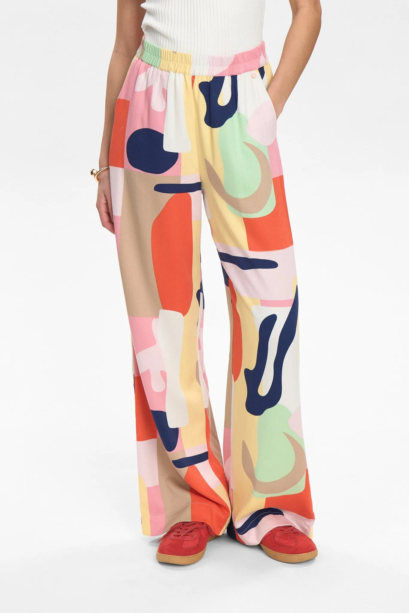 NUULRIKA PANTS - Flamingo Pink Sporty Fit Design Cozy Comfort