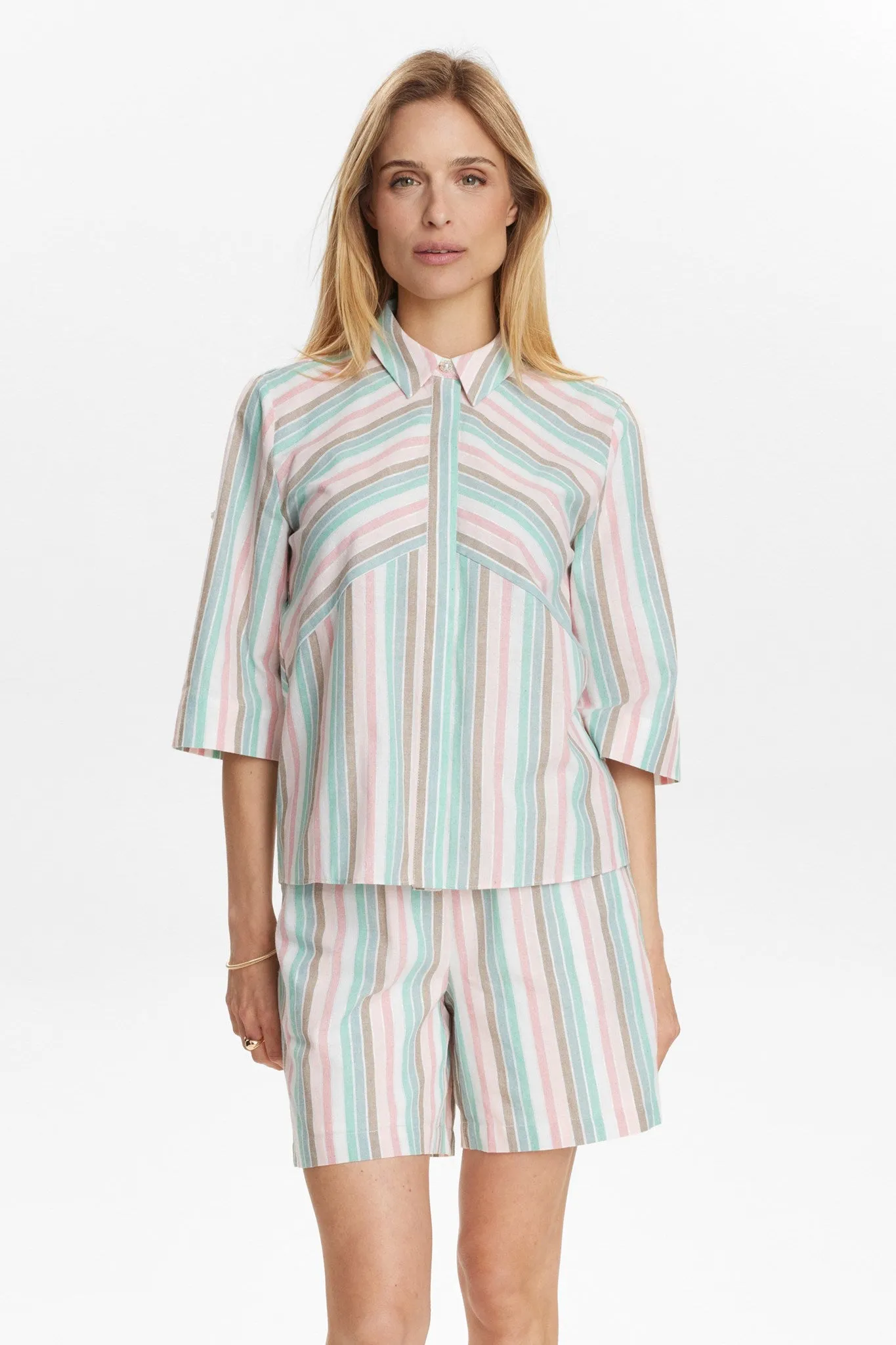 SeamFreeShoulder NUVIBEKA SHIRT - Flamingo Pink