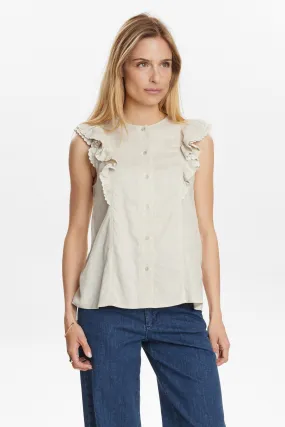 MeshPanel NUYNGVA TOP - Gray Morn