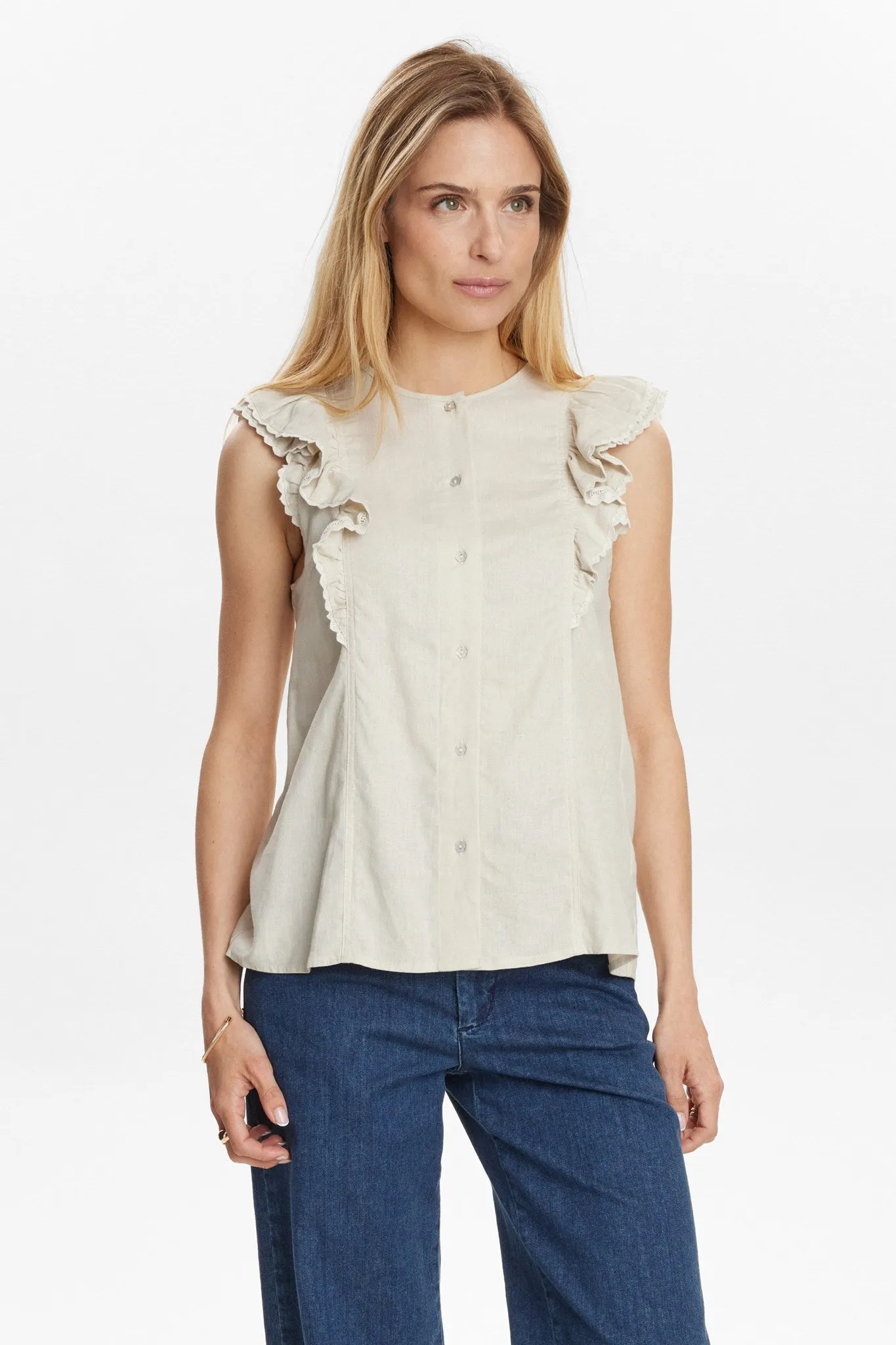 NUYNGVA TOP - Gray Morn Airflow Mesh Lining NonChafingEdges