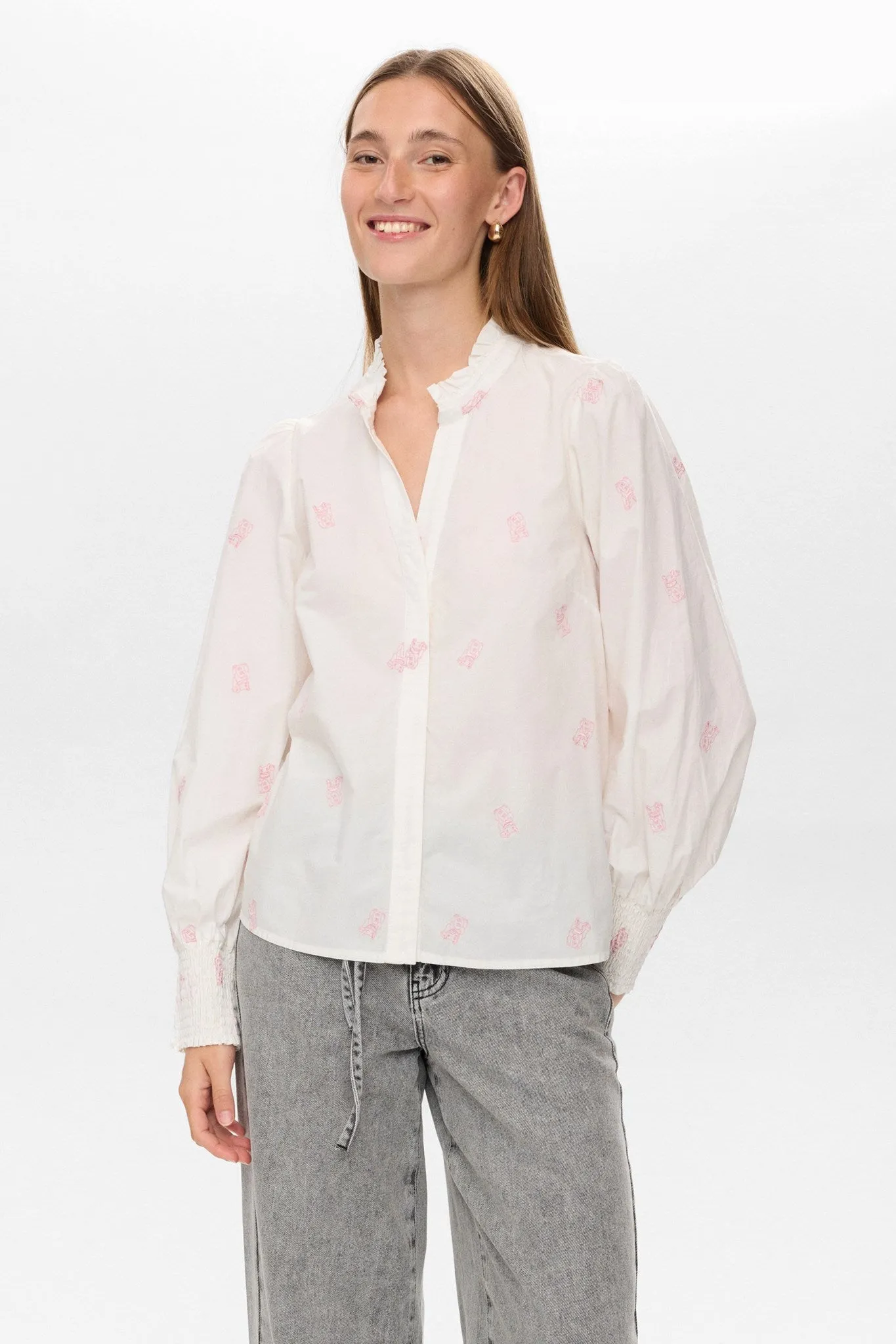 FlexibleCollar NUYUKI SHIRT - Cloud Dancer