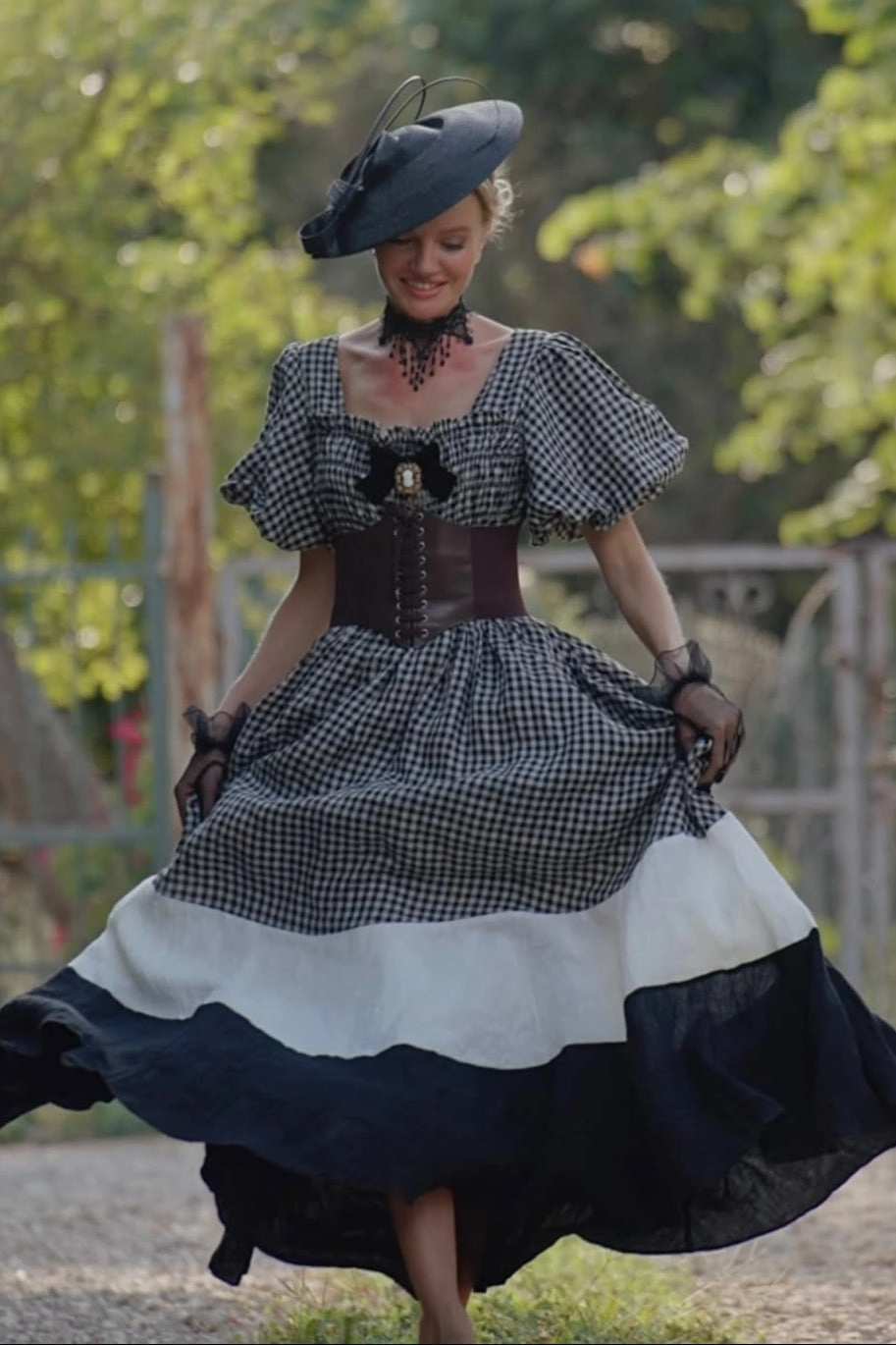 Ocean 15 | smocking linen dress Waist String Ultra Soft Brushed Interior