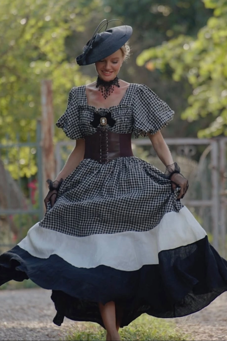 Ocean 15 | smocking linen dress Sunday Walk Style AntiStaticFinish