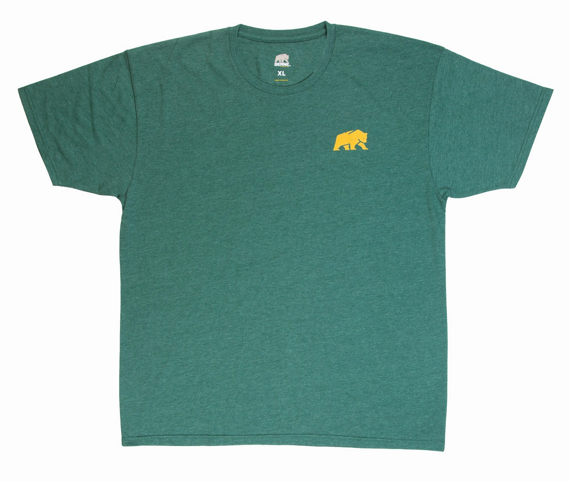 Berne Mens Pine Cotton Blend Badge Tee S/S BreathableMeshLining Relaxed Movement