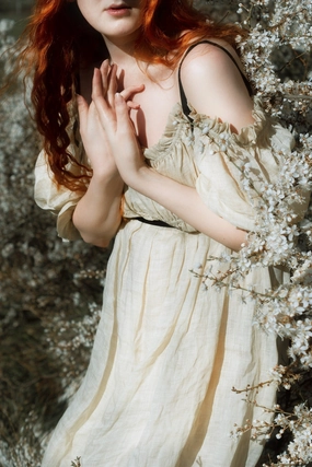 La Luna 11 | old lace linen dress Outdoor Warmth All Day