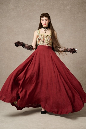 Cherry 22 | maxi linen skirt HighDensity Weave Light Weight