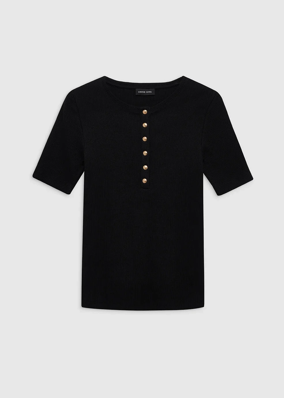 Scoop Neck Shape Thermal Insulation Anine Bing Alessia Tee