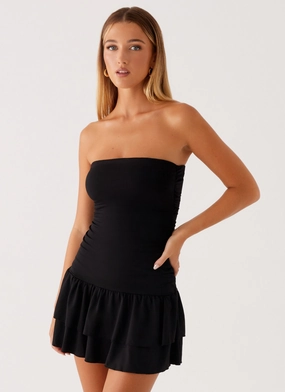 Halter neck Essential Style Tonya Mini Dress - Black