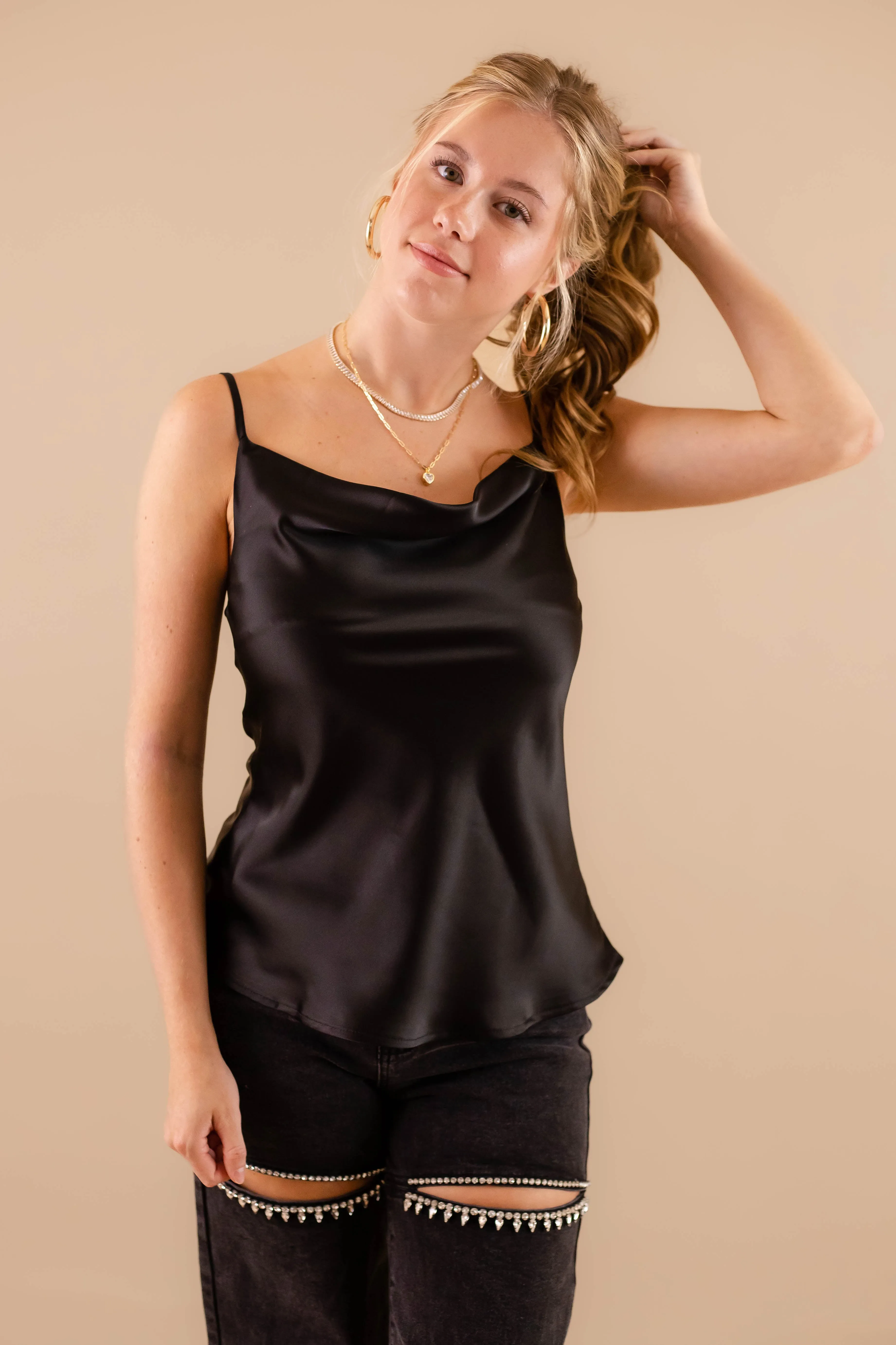 One Less Worry Top-Black Low Profile Zipper Closure