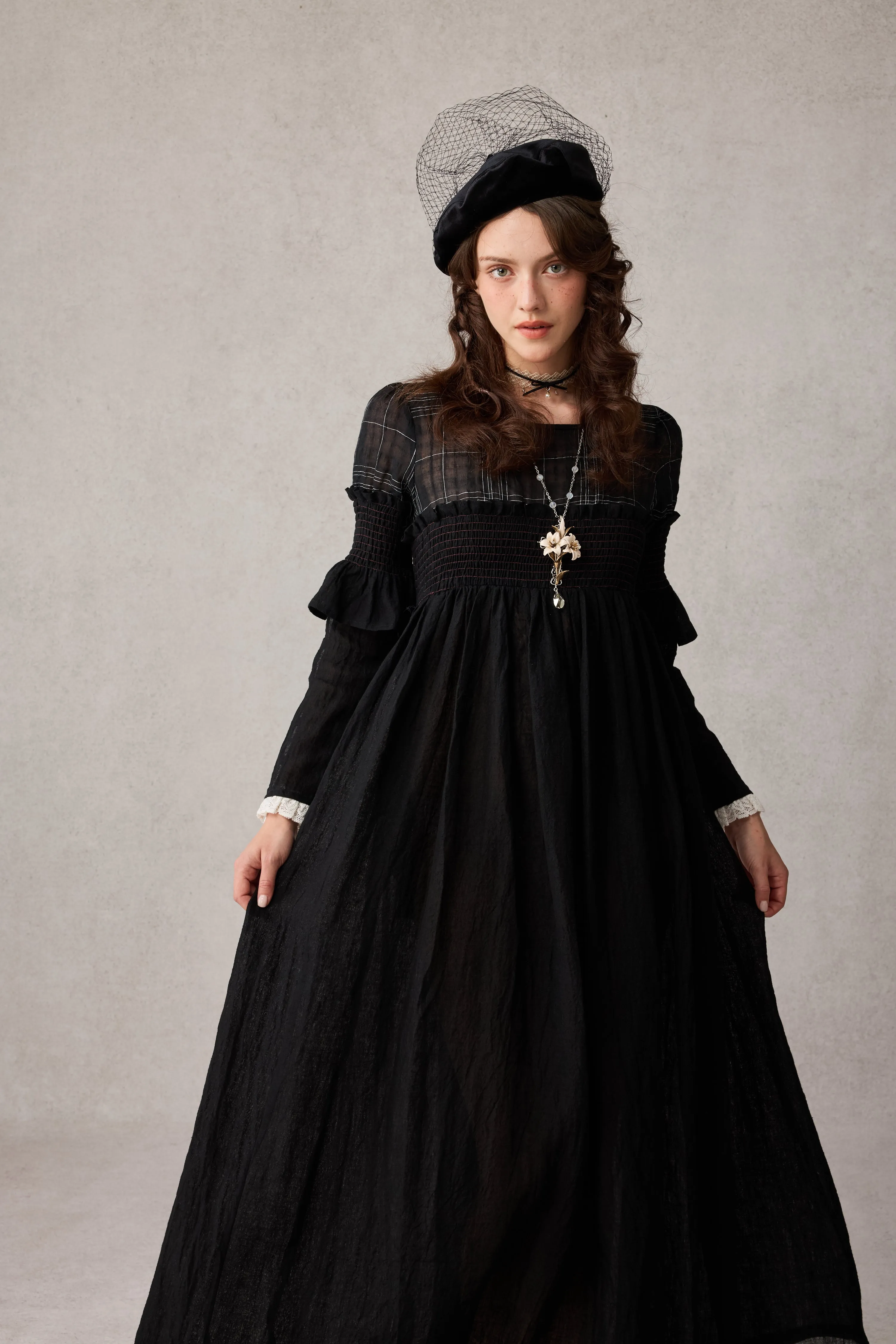 Temperature Regulating Fabric Orchid 19 |romantic linen gown