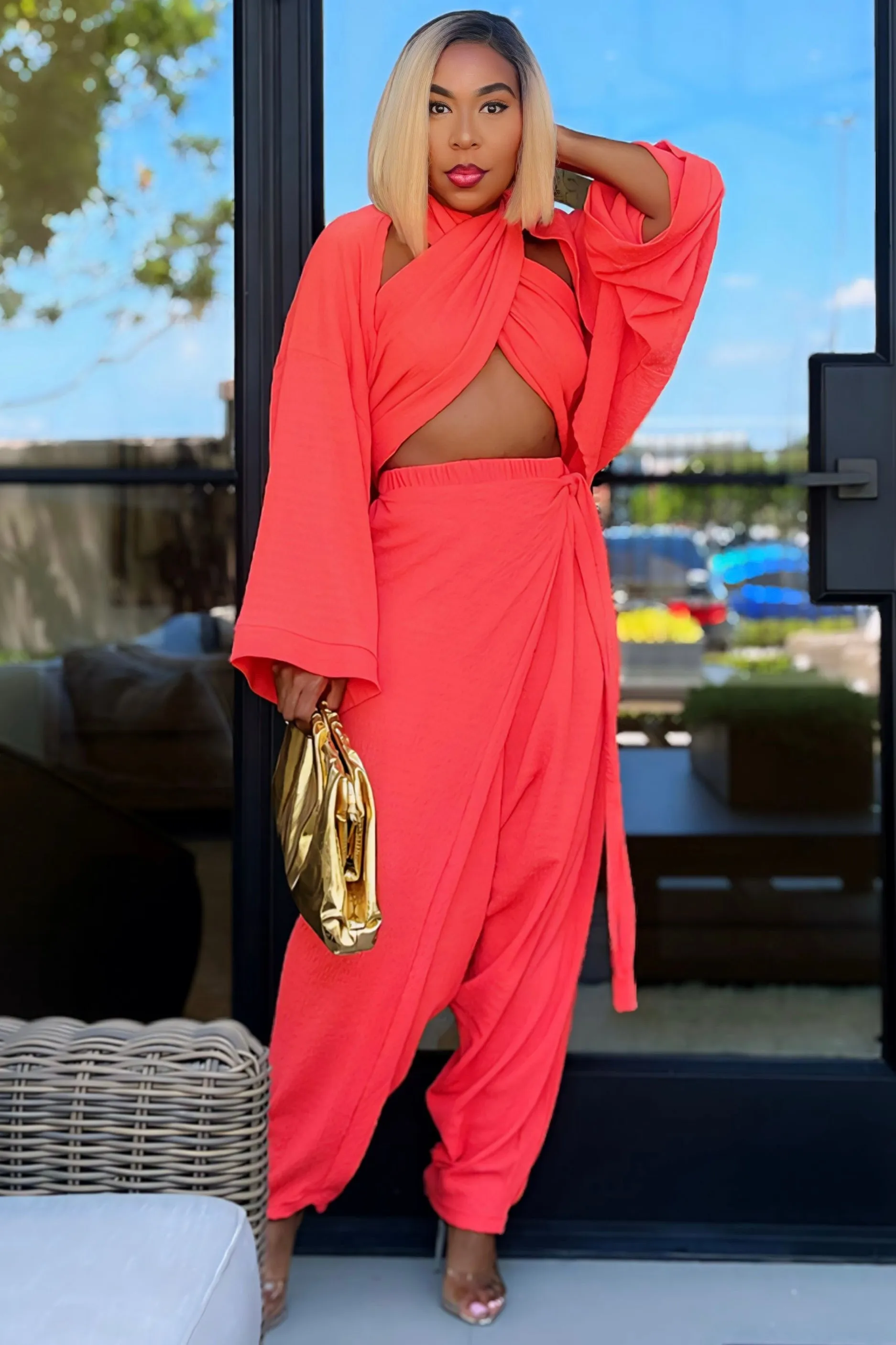 Essential Look Karan Cozy Knit Three Piece Luxury Loungewear Set