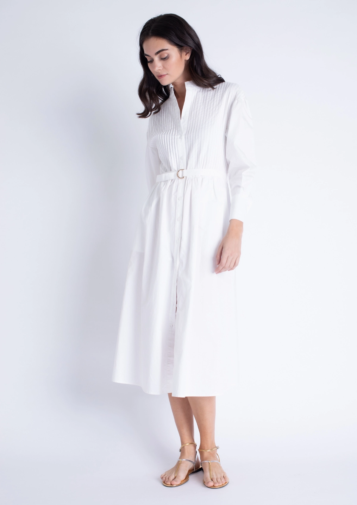 Jasmine Midi Dress - White Korean Trend Refined Vibe