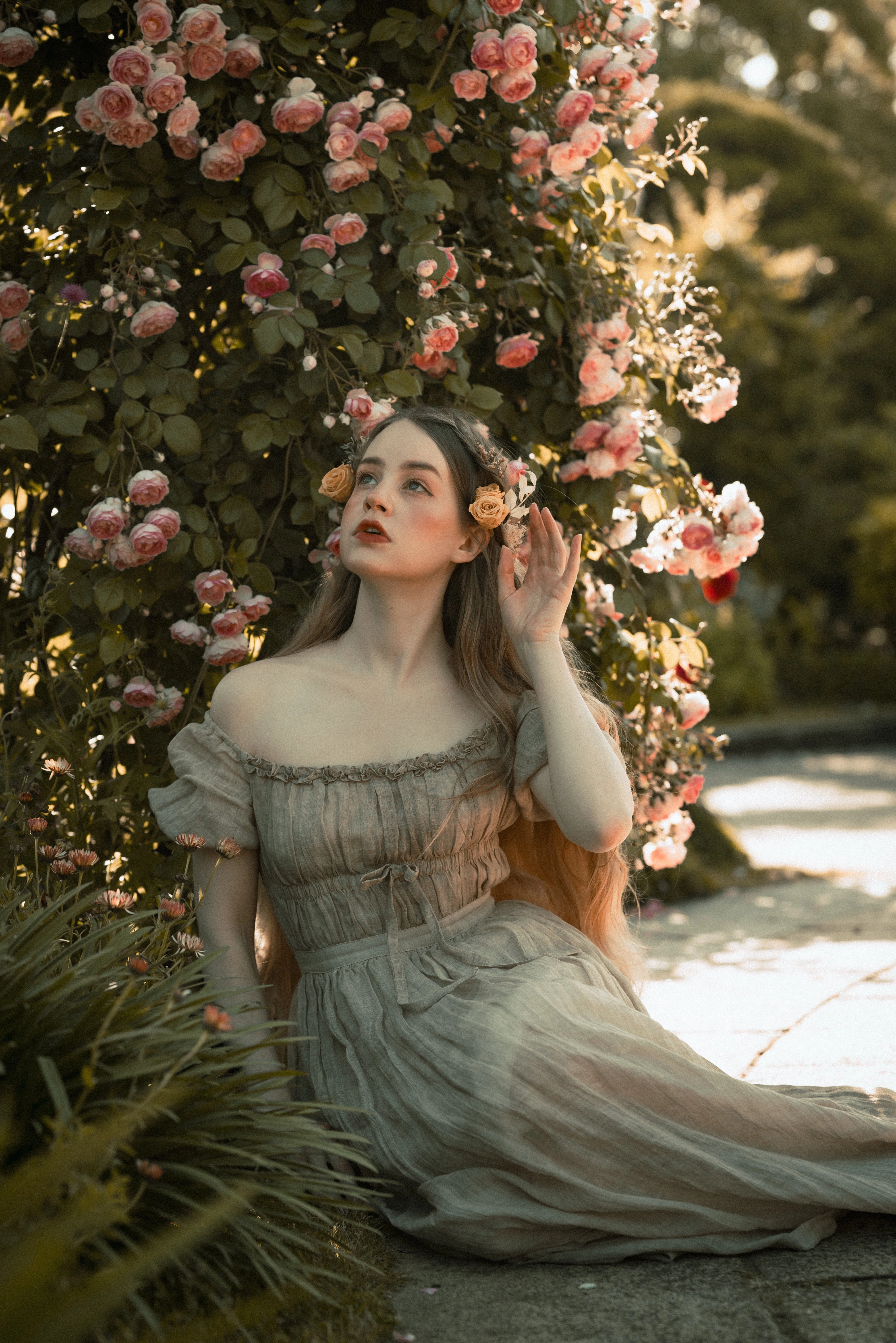 Osmanthus 01 | maxi linen dress Reflective Trim