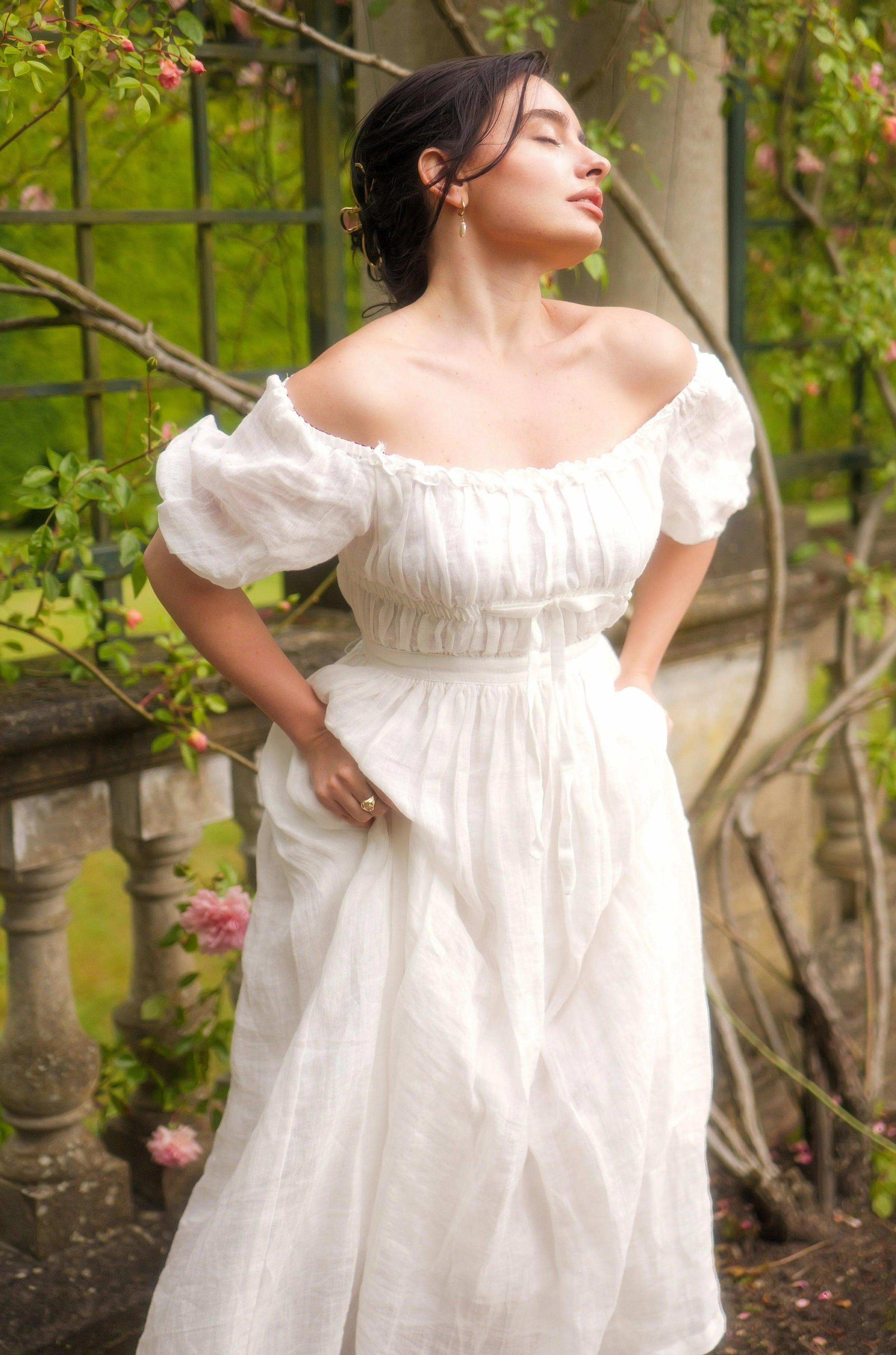 Snag Free Fabric Osmanthus 01 | maxi linen dress