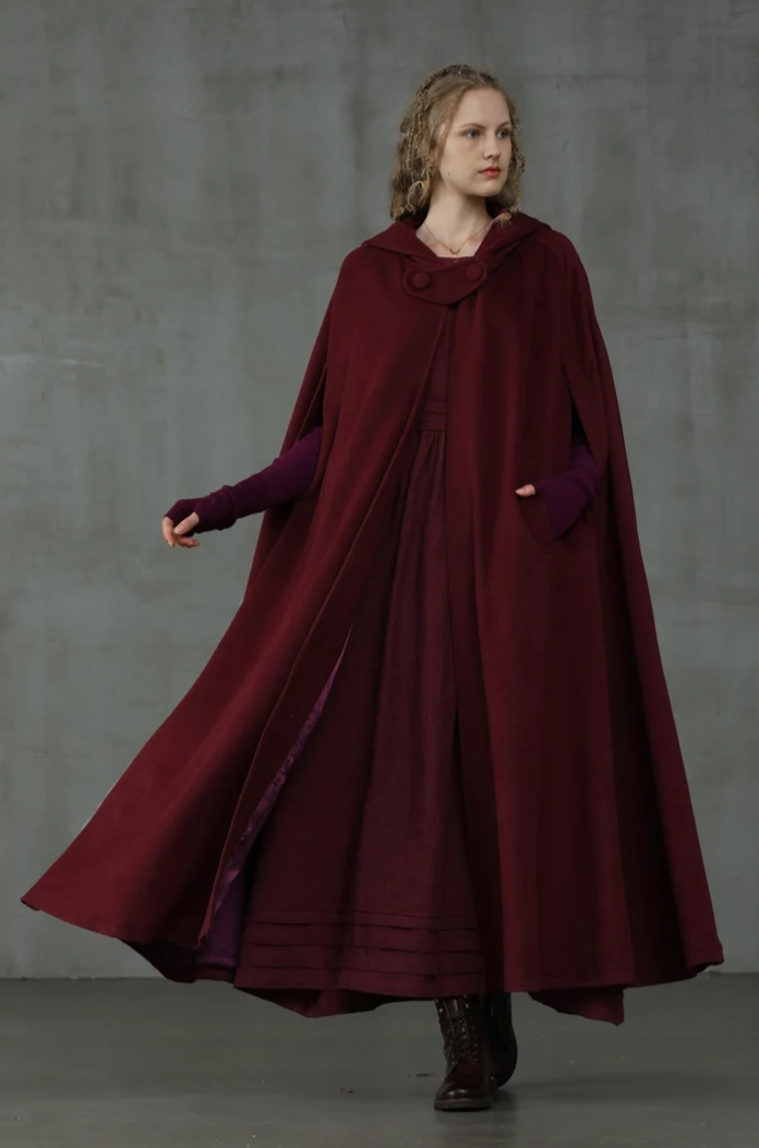 Outlander 2020 | 100% Wool Cloak Coat Breathable Mesh Paneling Functional Drape