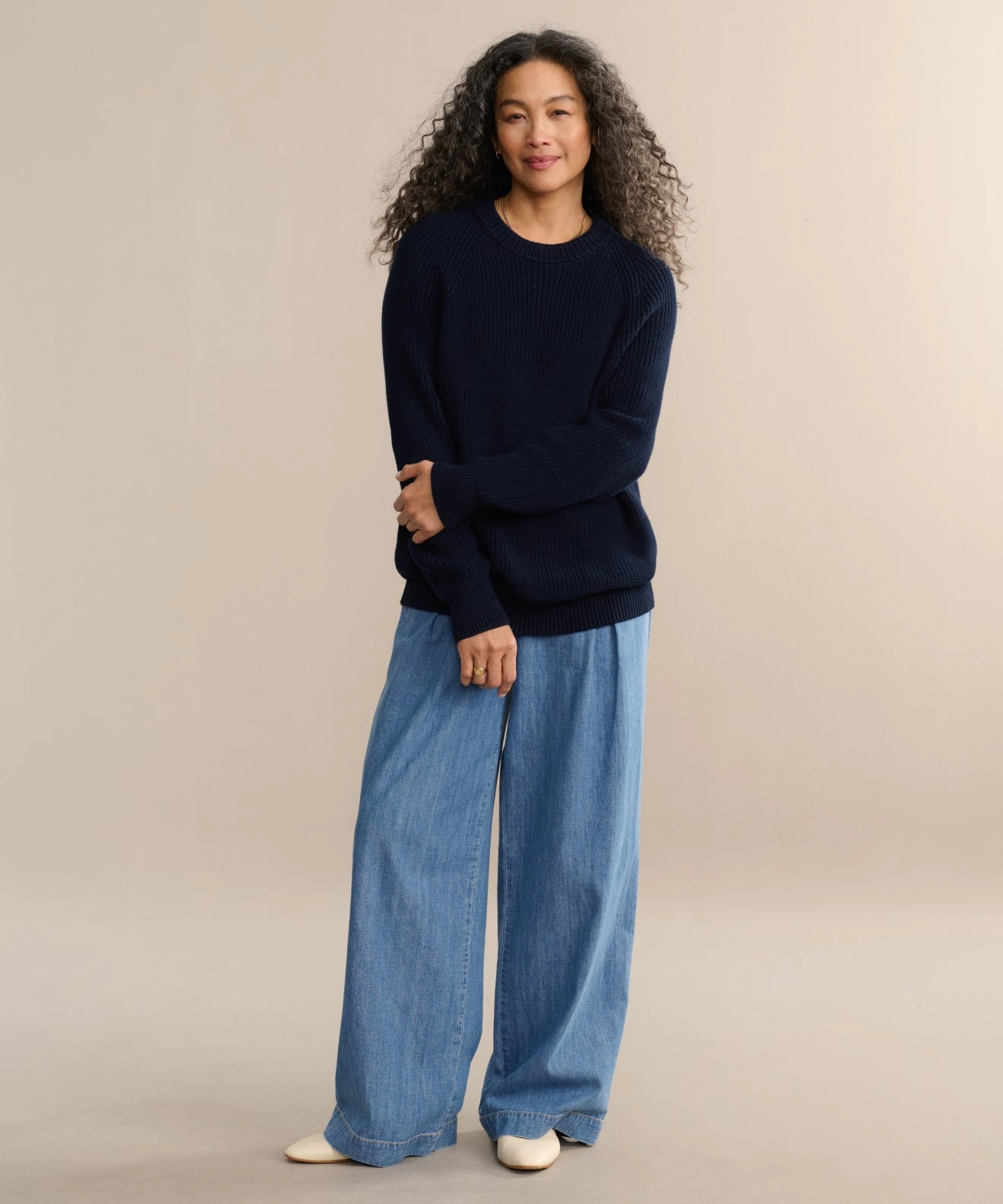 Ribbed Edging Weight Distribution Tech Oversized Cotton Fisherman