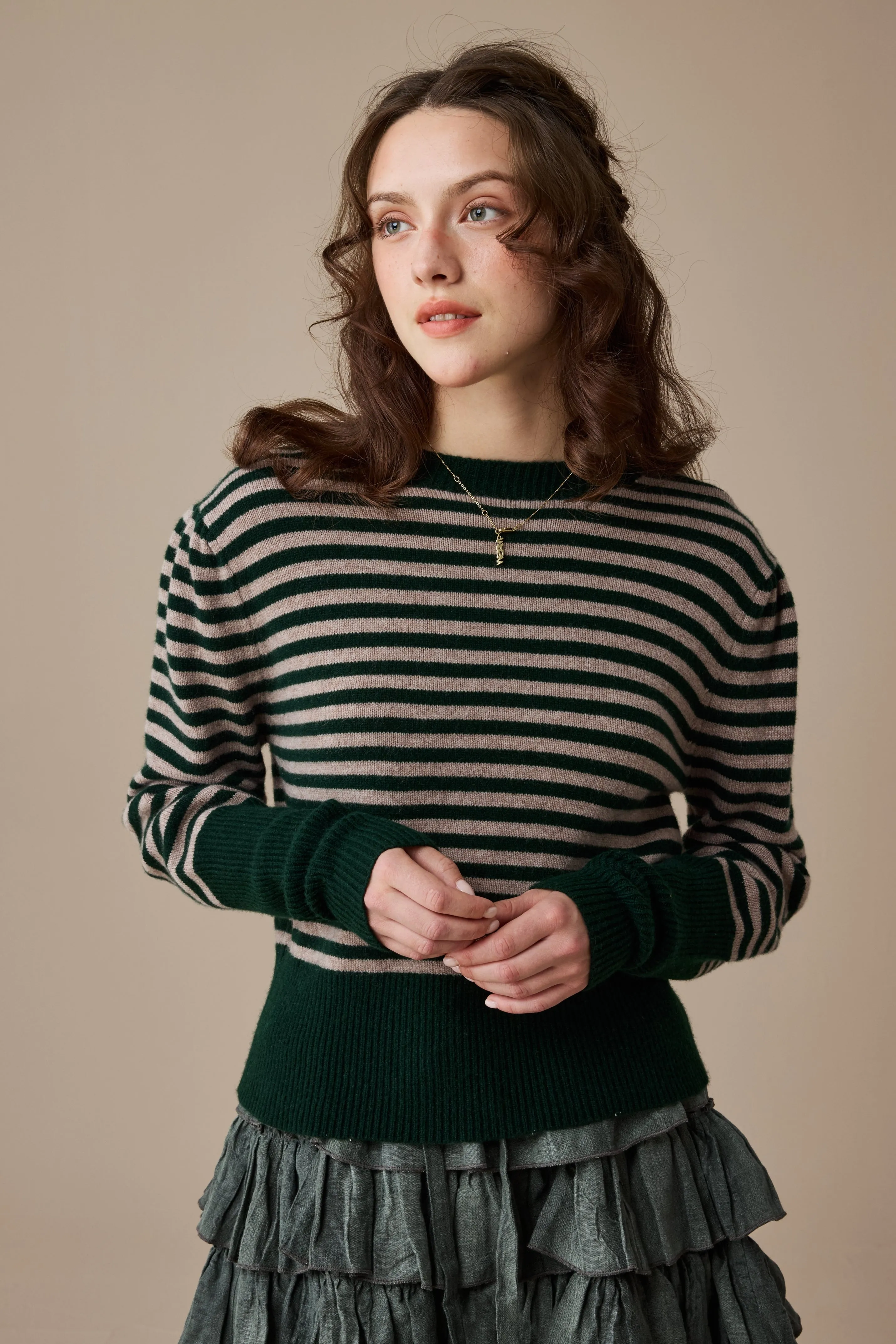 HeatPressedLogos Oxford 13|100% wool classic striped pullover jumper